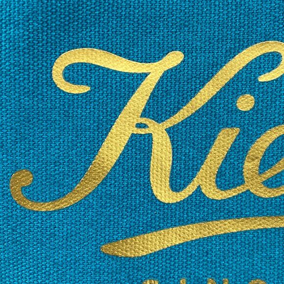 KIEHLS Limited Edition Art Janine Rewell Reusable Canvas Tote Shopping Bag Blue - Picture 4 of 13